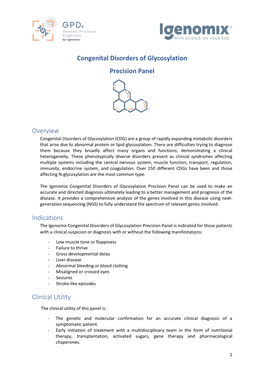 Congenital Disorders of Glycosylation Precision Panel Overview