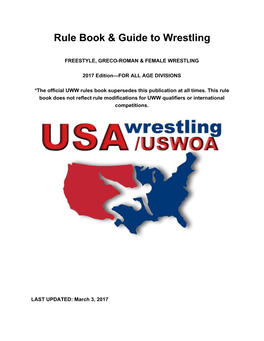 Rule Book & Guide to Wrestling