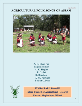 Agricultural Folk Songs of Assam