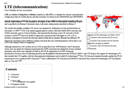 LTE (Telecommunication) from Wikipedia, the Free Encyclopedia