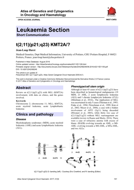 Leukaemia Section