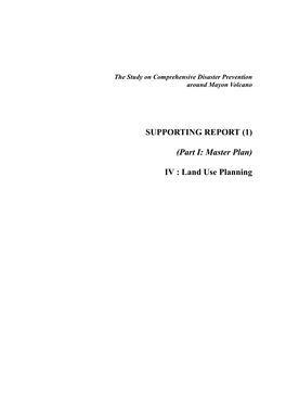 SUPPORTING REPORT (1) (Part I: Master Plan) IV : Land Use Planning