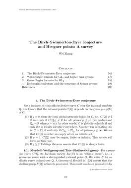 The Birch–Swinnerton-Dyer Conjecture and Heegner Points: a Survey