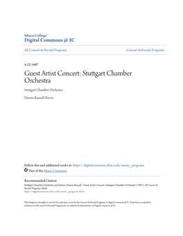 Stuttgart Chamber Orchestra Stuttgart Chamber Orchestra