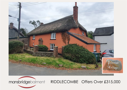 RIDDLECOMBE Offers Over £315,000