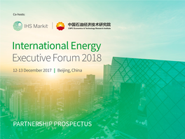 International Energy Executive Forum 2018 12-13 December 2017 | Beijing, China