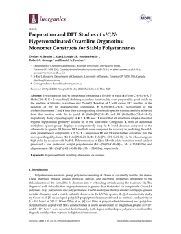 Preparation and DFT Studies of Κ2c,N