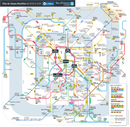 Plan Du Réseau Noctilien De 0H30 À 5H30