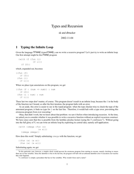 Types and Recursion