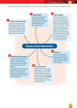 Results of the Reformation