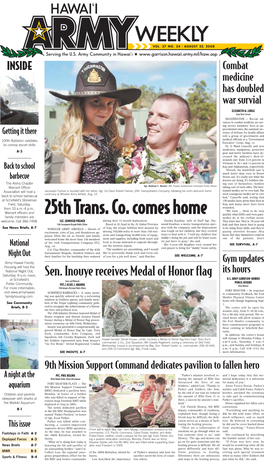 25Th Trans. Co. Comes Home Quickly What Emts and Even Para- Family Members Are Medics Do in the Civilian Sector