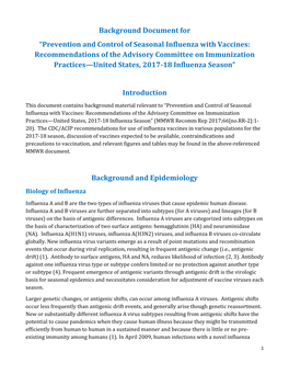 Prevention and Control of Seasonal Influenza with Vaccines: Recommendations of the Advisory Committee on Immunization Practices