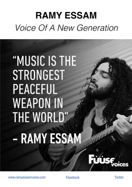 RAMY ESSAM Voice of a New Generation