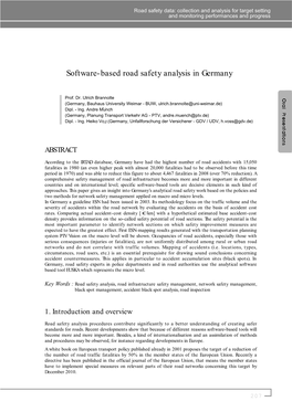 Software-Based Road Safety Analysis in Germany
