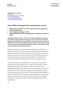 How DKW Changed the Automotive World