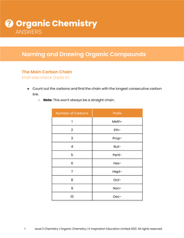 Naming and Drawing Organic Compounds