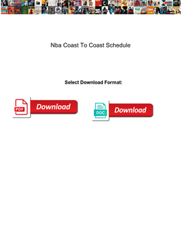 Nba Coast to Coast Schedule