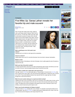 Five Miles Up: Sanaa Lathan Reveals Her