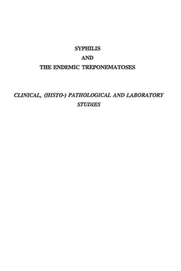 Clinical, (Histo-) Pathological and Laboratory Studies