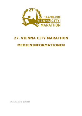 Vienna City Marathon Presse-Info