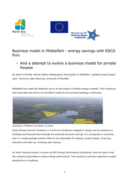 Business Model in Middelfart - Energy Savings with ESCO Firm