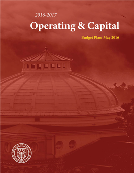 2016-2017 Operating & Capital Budget Plan May 2016