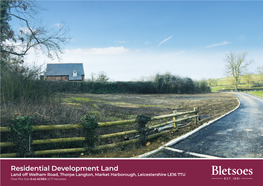 Residential Development Land – Land Off Welham Road, Thorpe Langton, Market Harborough, Leicestershire LE16 7TU