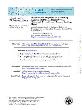 Repair Osteophyte Formation And