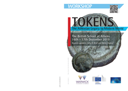 TOKENS the Athenian Legacy to Modern World WORKSHOP The