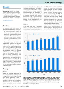 Obesity More to Inactivity Than to Food Intake