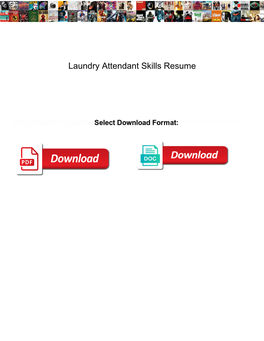 Laundry Attendant Skills Resume