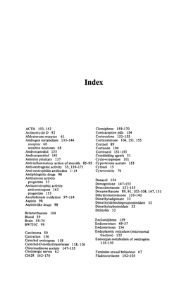 ACTH 103, 152 Actinomycin D 92 Aldosterone Receptor 61 Androgen