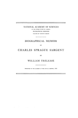 Charles Sprague Sargent