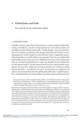 Global Justice and Trade