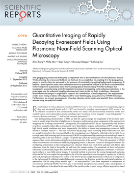 Quantitative Imaging of Rapidly Decaying Evanescent Fields Using Plasmonic Near-Field Scanning Optical Microscopy
