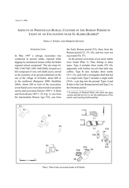 In May 1997 a Salvage Excavation Was Conducted in Ancient Tombs