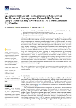 Spatiotemporal Drought Risk Assessment Considering