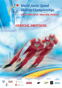 World Junior Speed Skating Championships 20-22 Feb 2015 • Warsaw, Poland