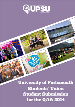 University of Portsmouth Students' Union Student Submission for The