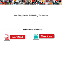 Kcf Easy Kindle Publishing Templates