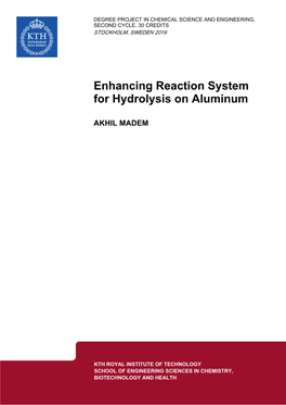 Enhancing Reaction System for Hydrolysis on Aluminum