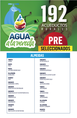 Acueductos PRE Seleccionados