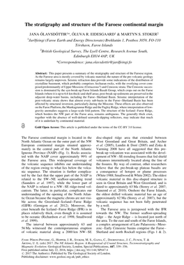 The Stratigraphy and Structure of the Faroese Continental Margin