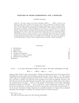 Syzygies of Segre Embeddings and ∆-Modules