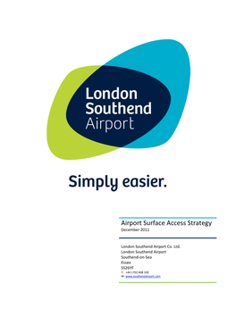 Southend Airport Surface Access Strategy December 2011