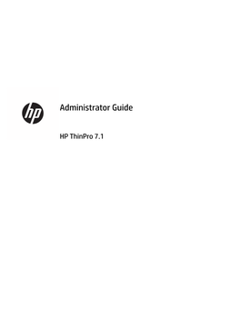 Administrator Guide HP Thinpro