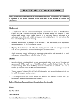 Planning Application: 03/02478/Wfc