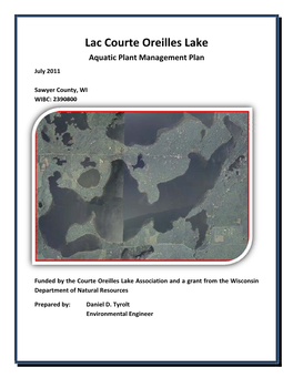 Lac Courte Oreilles Lake Aquatic Plant Management Plan July 2011