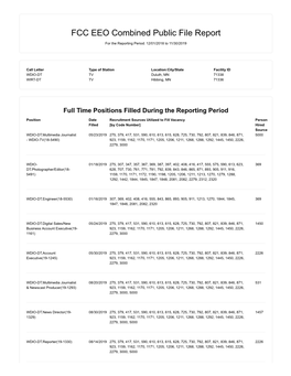 FCC EEO Combined Public File Report