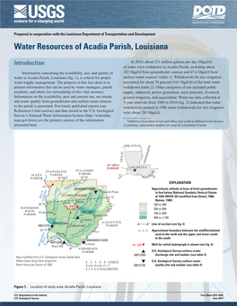 Water Resources of Acadia Parish, Louisiana